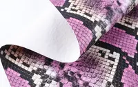 Cuir synthétique PU déformé avec tissu de support en Viscose PVC imprimé motif serpent cuir synthétique PU pour sacs à vêtements chaussures
