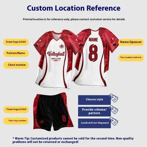 Профессиональный мужской женский костюм из быстросохнущего Волейбольного трикотажа, новая дышащая тренировочная командная форма для соревнований, Бесплатная печать - Product Image 2