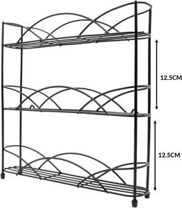 Étagères à épices à montage mural, compartiments de rangement, pour armoire ou porte de garde-robe, lot de 4 pièces - Product Image 2