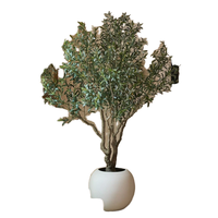 Vente en gros ZhiXia – Arbre d'olivier artificiel réaliste de 120 cm (5 pieds) de haut, plante verte en plastique en pot pour décoration intérieure et bureau