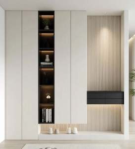 Modern Wooden Home Bar Furniture Durable <b>Glass</b> Corner <b>Wine</b> Cutlery Storage Cabinet Stackable for Villa Living Room Warehouse - Product Image 5