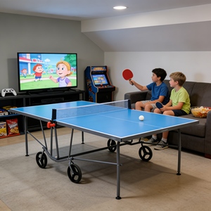<span class=keywords><strong>Mesa</strong></span> de <span class=keywords><strong>Ping</strong></span> <span class=keywords><strong>Pong</strong></span> para Exteriores, Resistente y Móvil, Ideal para Entrenamiento Deportivo al Aire Libre - Product Image 3