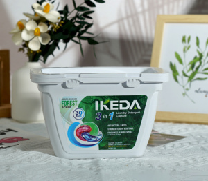 IKEDA Cápsulas de Lavandería Hipoalergénicas 3 en 1 de Alta Eficiencia, Detergente Orgánico para Piel Sensible, Proveedor de Limpieza de Ropa - Product Image 2