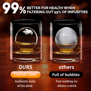 Cetakan Es Batu Kristal Whiskey 64mm, Bola Es, Kubus, Manual, Silikon, untuk Dapur, Rumah, <span class=keywords><strong>Bar</strong></span>, Logo Kustom <span class=keywords><strong>2026</strong></span> - Product Image 4