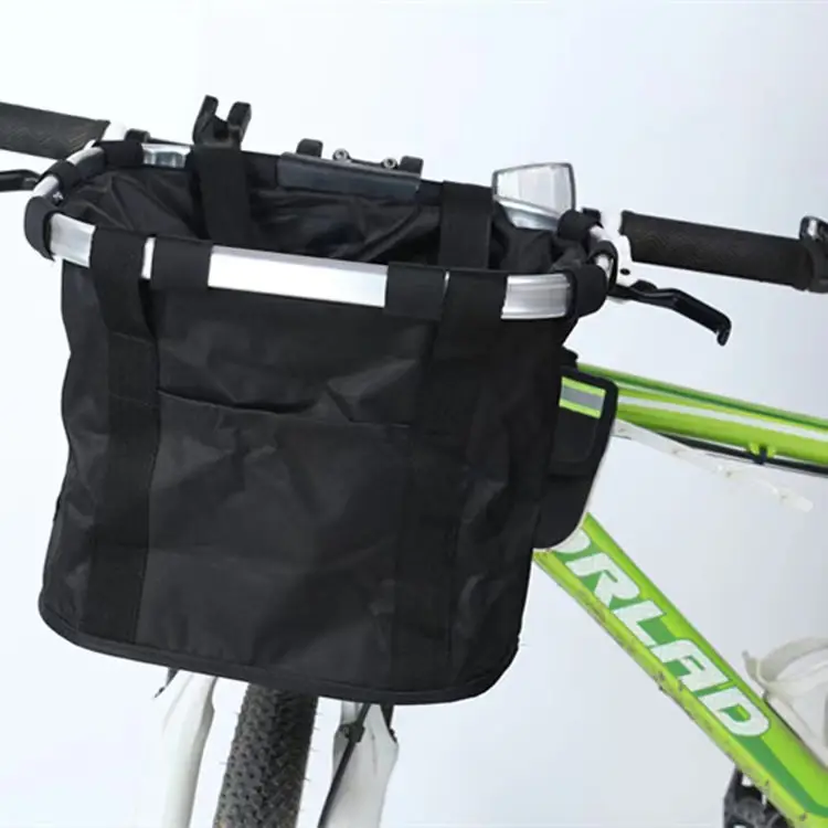 2022 new arrival OEM Removable Bicycle Basket Folding Small Pet Carrier Cycling Bag Shopping Basket