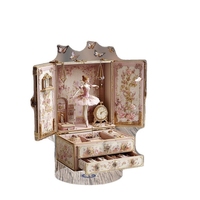 Danseuse de ballet en acrylique rotative 2D avec coffret à bijoux - Décoration de bureau