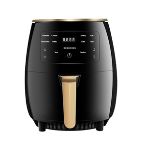 Freidora de aire digital de 1400W al por mayor, horno de convección redondo de acero inoxidable de 6L, Cocina eléctrica sin aceite para uso doméstico saludable - Product Image 1