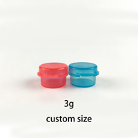 Mini-récipient cosmétique personnalisé 1g 3g 5g 10g, pot en plastique avec couvercle à clapet pour crèmes, baumes et échantillons de voyage