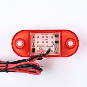 Luce di posizione laterale ambra rossa 2.5 "2 diodi ovali a LED per camion rimorchio - Product Image 3