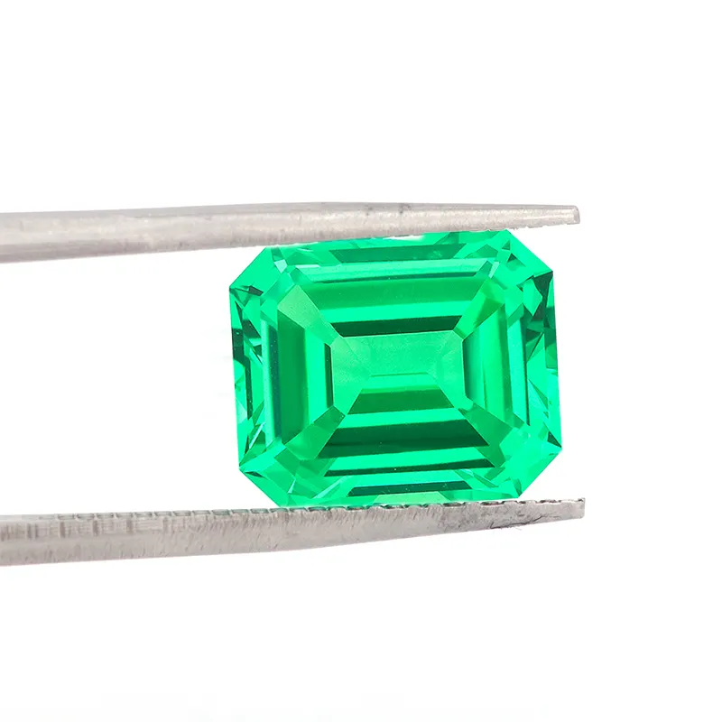 green Lab Grown Emerald Cut loose Stone top quality available in different sizes emerald stone green emerald