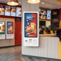 Terminal de commande de restaurant 24, 27, 32 pouces avec écran tactile, borne de paiement auto-service sur pied pour intérieur