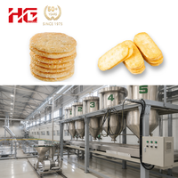 Ligne de production de cracker de riz et de biscuits entièrement automatique, directement de l'usine, en acier inoxydable, machine industrielle pour snacks