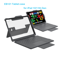 Étui clavier antichoc [MIL-STD] avec charnière 15000 points d'articulation pour iPad 11 pouces, idéal pour les écoles, avec support double stylet, pour l'identification des actifs, MOQ 500