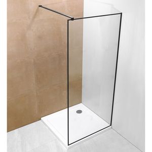 Matt <strong>Black</strong> Aluminium Profile 6/8mm Glass <strong>Shower</strong> Door Bathroom Walk in <strong>Shower</strong> <strong>Screen</strong> - Product Image 1