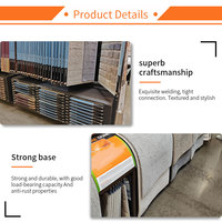 Eco Friendly Retail Stand for Rugs Featuring Textile Fabric Shelves and Portable Trade Show Structure