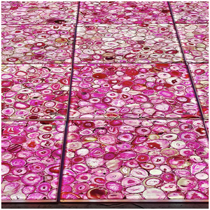 Azulejos <span class=keywords><strong>de</strong></span> Ágata <span class=keywords><strong>Rosa</strong></span> Iluminada Pulida para Pisos y Paredes, Ideales para Clubes VIP y Propiedades Privadas - Product Image 1