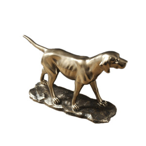 Escultura Moderna de Perro Pointer Alemán de Pelo Corto, Dorada, de Resina, para Decoración del Hogar - Product Image 2