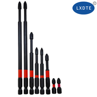 Jeu de 6 embouts de tournevis magnétiques en acier allié S2 PH2 Phillips à tige hexagonale avec finition oxyde noir DIY OEM