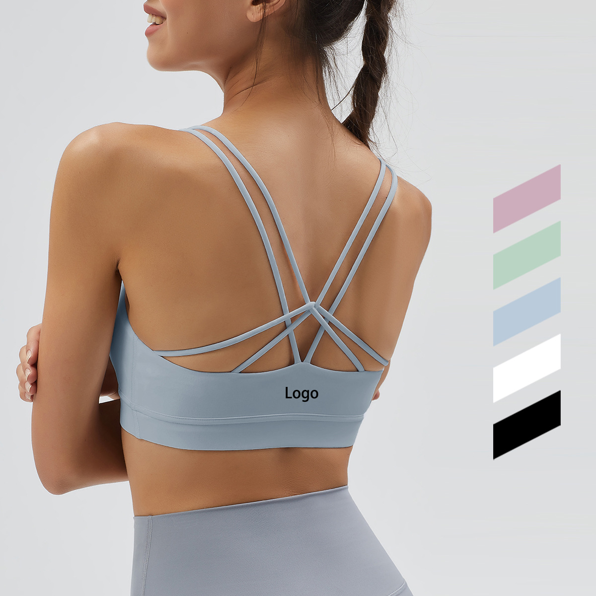 Wholesale High Quality Sports Bra for Women Fitness Yoga Workout Wear Quick Dry Wireless Beauty Back Padded Pilates Yoga Bra