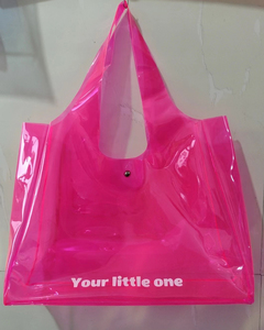 Custom Logo Neon <strong>Fuchsia</strong> PVC Transparent <strong>Bag</strong> Travel Beach Shopping <strong>Bag</strong> Fashion Clear Candy Colors <strong>Bag</strong> - Product Image 1