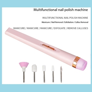 Kit de Mini Lima Eléctrica Portátil para Uñas, Herramienta USB Pequeña para Remover Acrílico, Plástico y Gel con Funciones de Exfoliación - Product Image 2