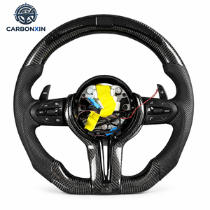 Volant chauffant en fibre de carbone pour BMW Série F F30 F10 535i F32 F20 F36 F22 M4 F82 X5 F15 F80 M3 F11 F31 F01 F07 X3 - Product Image 1
