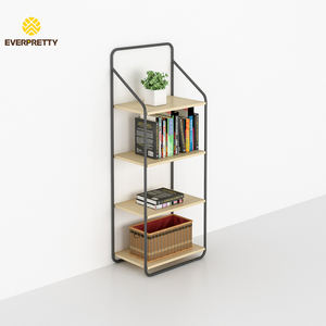 Estantería Moderna de Madera para Apartamentos, Hogares y Hoteles, Estante de Almacenamiento de 4 Niveles, Estante Metálico para Exhibición, Estantería para Libros para Sala de Estar - Product Image 1