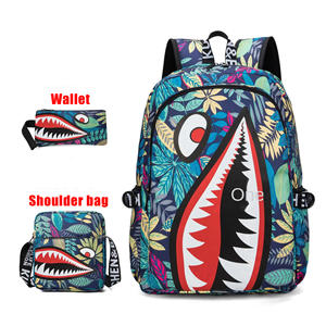 Zaino Impermeabile in Tessuto Oxford a Forma di Squalo per Adolescenti, Grande Capacità, Cool e Personalizzato - Product Image 2