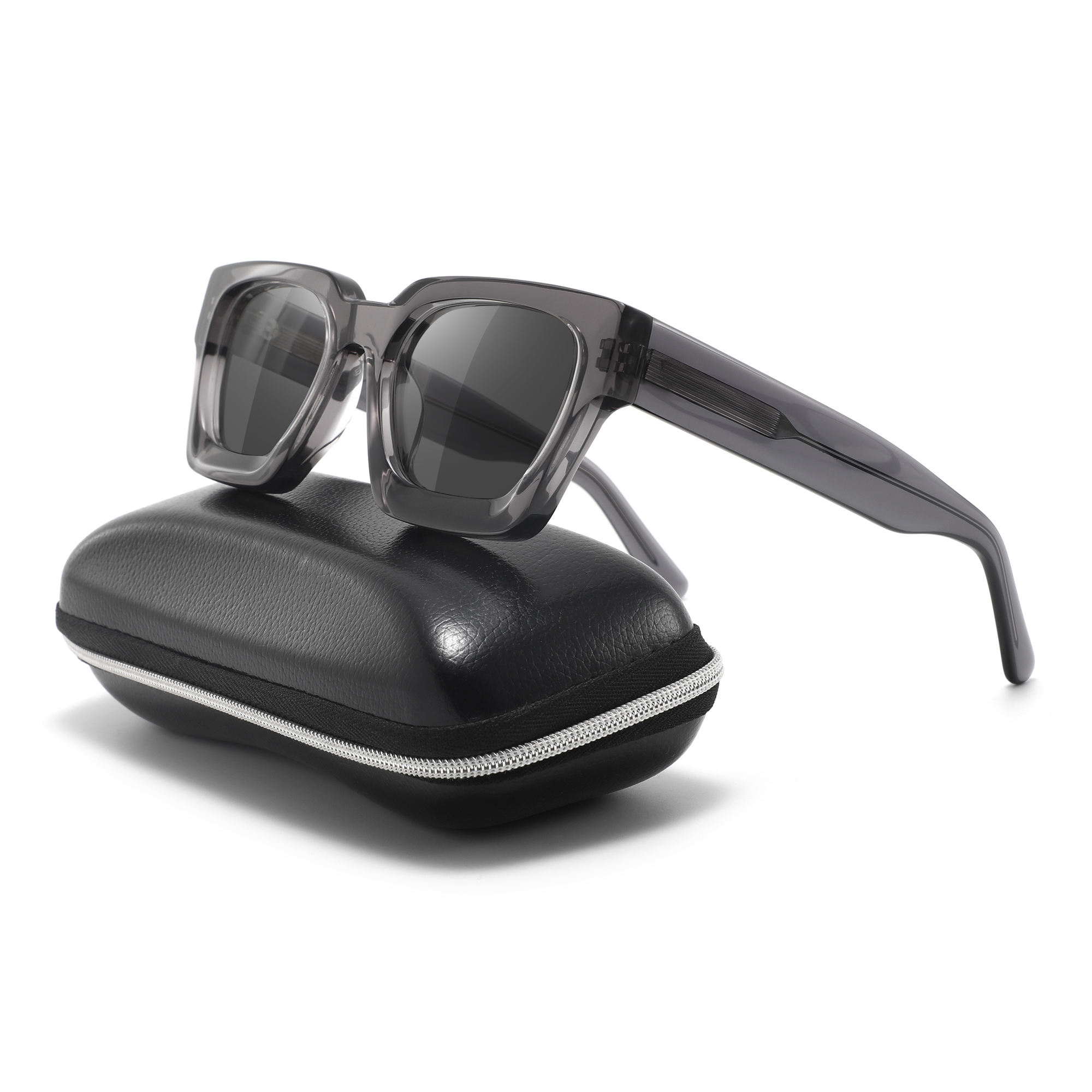 Red Oversized Sunglasses Trendy Durable Eyewear - Main Image