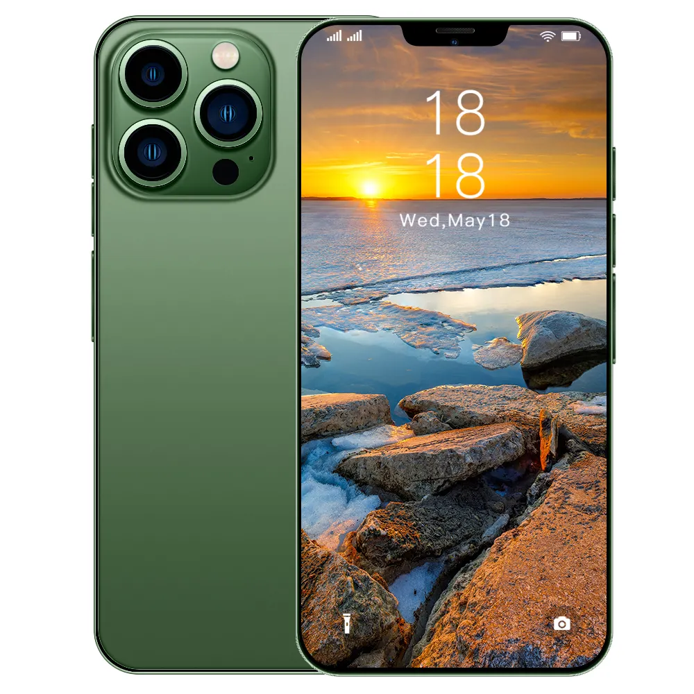i13 pro max Mobile Phones 5G Dual SIM 16+512GB 24+48MP Beauty Camera Smartphone 6.7 inch Big Screen Flash Memory Cell Phone