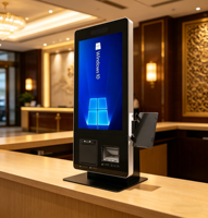 Kiosco de Autoservicio con Pantalla Táctil de 21.5 y 23.8 Pulgadas para Pedidos de Comida en Restaurantes, Consulta de Información y Terminal de Pago
