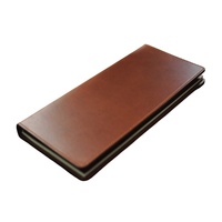 Porte-menus en cuir véritable, faits à la main, modernes, pour les listes de vins des restaurants, impression sérigraphique, cadeaux promotionnels