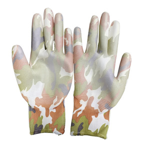 Guantes de protección para jardinería, resistentes al desgaste, con revestimiento de PU impreso e impregnado, con diseño de palma, delgados y transpirables. - Product Image 2