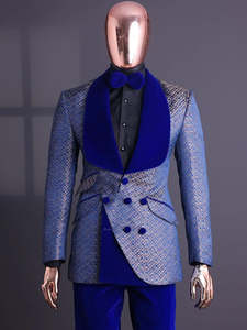 Vestito da uomo di moda su misura per banchetti matrimonio miglior uomo sposo smoking per ballo di fine anno abito da sposa Business taille's comes & Blazer - Product Image 5