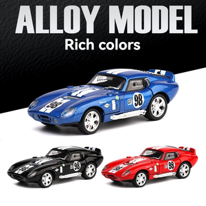 Modellino Auto Sportiva <span class=keywords><strong>Cobra</strong></span> in Metallo Pressofuso 1:32 con Suoni, Luci, Porte Apribili e Funzione Pull-back, Regalo per Ragazzi - Product Image 2