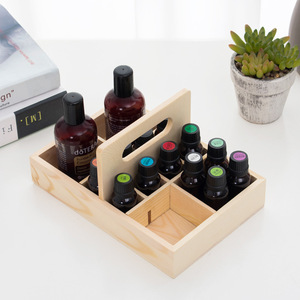 Caja de almacenamiento de aceite esencial de madera con 21 ranuras, botellas de 15 ml, organizador de exhibición de esmalte de uñas, soporte, asas de transporte, caja de aceite <span class=keywords><strong>Doterra</strong></span> - Product Image 2