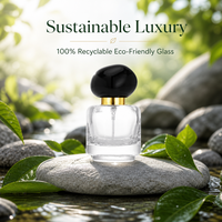 Flacon de parfum en verre cosmétique de haute qualité 30 ml, design portable