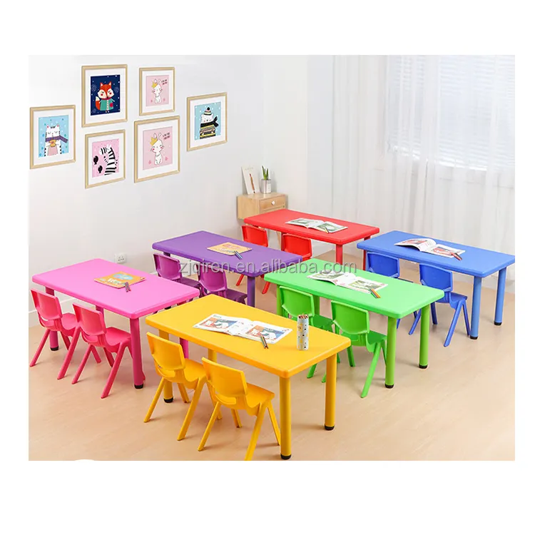 Personalizado Modernas Mesas Cadeira e Mesa Móveis plástico Set Escola Kids desk Nursery Kindergarten Kids' Party