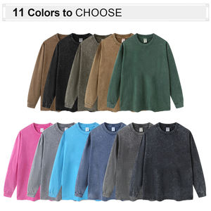 T-shirt vintage lavé de haute qualité en gros AK28, t-shirt surdimensionné à épaules tombantes, t-shirt avec logo personnalisé - Product Image 3