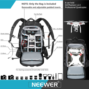 <span class=keywords><strong>Neewer</strong></span> Pro – sac à dos pour appareil photo étanche, antichoc, réglable, rembourré, avec serrure à combinaison antivol, pour DSLR DJI - Product Image 3