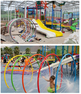 Ensemble de toboggans combinés pour piscine, équipement de <span class=keywords><strong>parc</strong></span> <span class=keywords><strong>aquatique</strong></span> pour <span class=keywords><strong>hôtel</strong></span>, <span class=keywords><strong>avec</strong></span> toboggan arc-en-ciel à déversement supérieur - Product Image 5