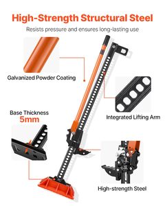 Gato Hidráulico Utilitario de 60 Pulgadas, Gato de Elevación Alta para Tractor, Camión, SUV, Todoterreno, Gato Hidráulico de Servicio Pesado para Automóviles, Utilizado para Jeep - Product Image 4