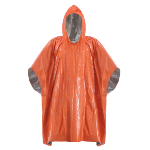 Portable Reusable Thermal <b>Poncho</b> Outdoor Survival Emergency Blanket Waterproof Windproof Custom - Product Image 1