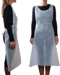 Disposable PE Aprons 27.5x46 Inches Waterproof Bibs Adults Cooking Arts Crafts Painting Salon Custom Size/Color/Thickness Carton - Product Image 1