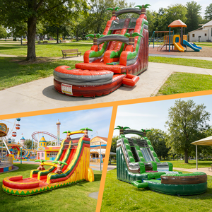 สไลเดอร์น้ำเป่าลมสำหรับผู้ใหญ่ ขนาด 24 ฟุต  วัสดุผ้าใบพีวีซีเกรดเชิงพาณิชย์ หนา 0.55 มม. ดีไซน์ใหม่ สีสันสดใส ได้รับการรับรองมาตรฐาน CE - Product Image 6