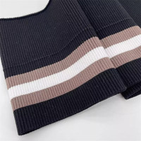 Tissu côtelé en tricot Spandex 92% Viscose 8% personnalisé pour manchette et ourlet de blouson bombardier