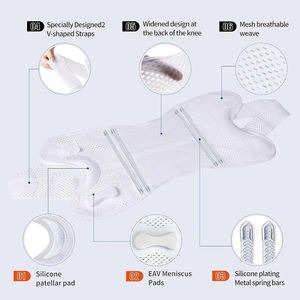 Dolor de rodilla personalizado Dolor de rodilla MCL Compresión ajustable Rodilla Almohadilla rotuliana con estabilizadores laterales para <span class=keywords><strong>meniscal</strong></span> Tear Hombres Mujeres - Product Image 3