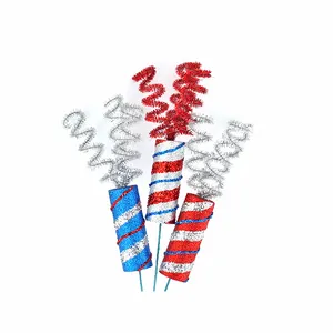 Personality New Design American Independence Day Party Home Decorations Polylone Fireworks Flower Branch Bauble Ornaments