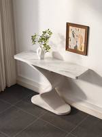 Table console de style italien, légère et luxueuse, en pierre de quartz et métal, avec fonction de démontage, meubles de salon, garantie 1 an