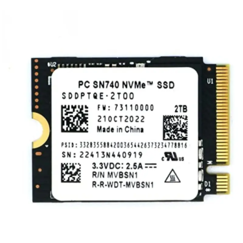 Unidad SSD interna de 1TB M.2 2230 con interfaz NVMe PCIe para ordenador portátil, disco duro nuevo y externo, PC SN540, 1TB,